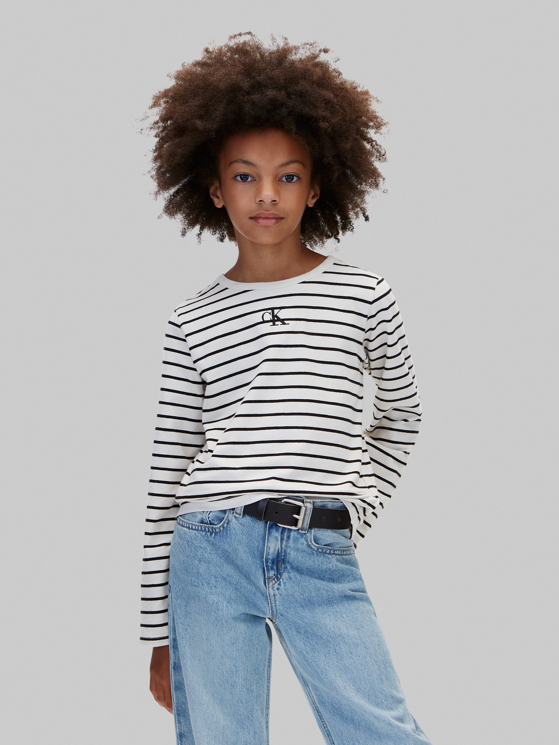 Calvin Klein Langarmshirt CK STRIPE LS T-SHIRT Regular fit mit Streifenmuster