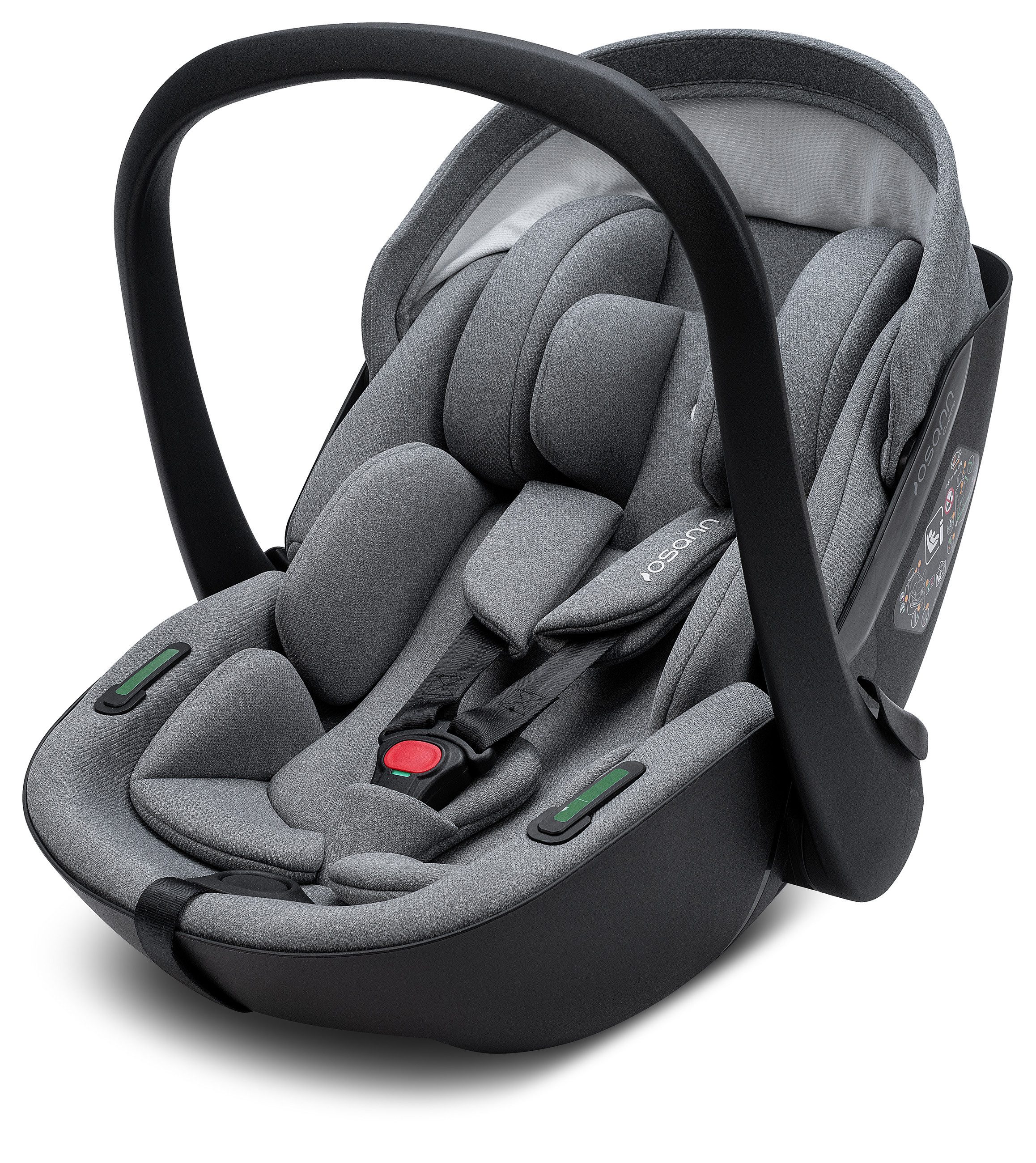 Osann Babyschale Cuddle, ab: Geburt, ab: 40 cm, bis: 87 cm, Montage mit 3-Punkt-Gurt, i-Size Norm