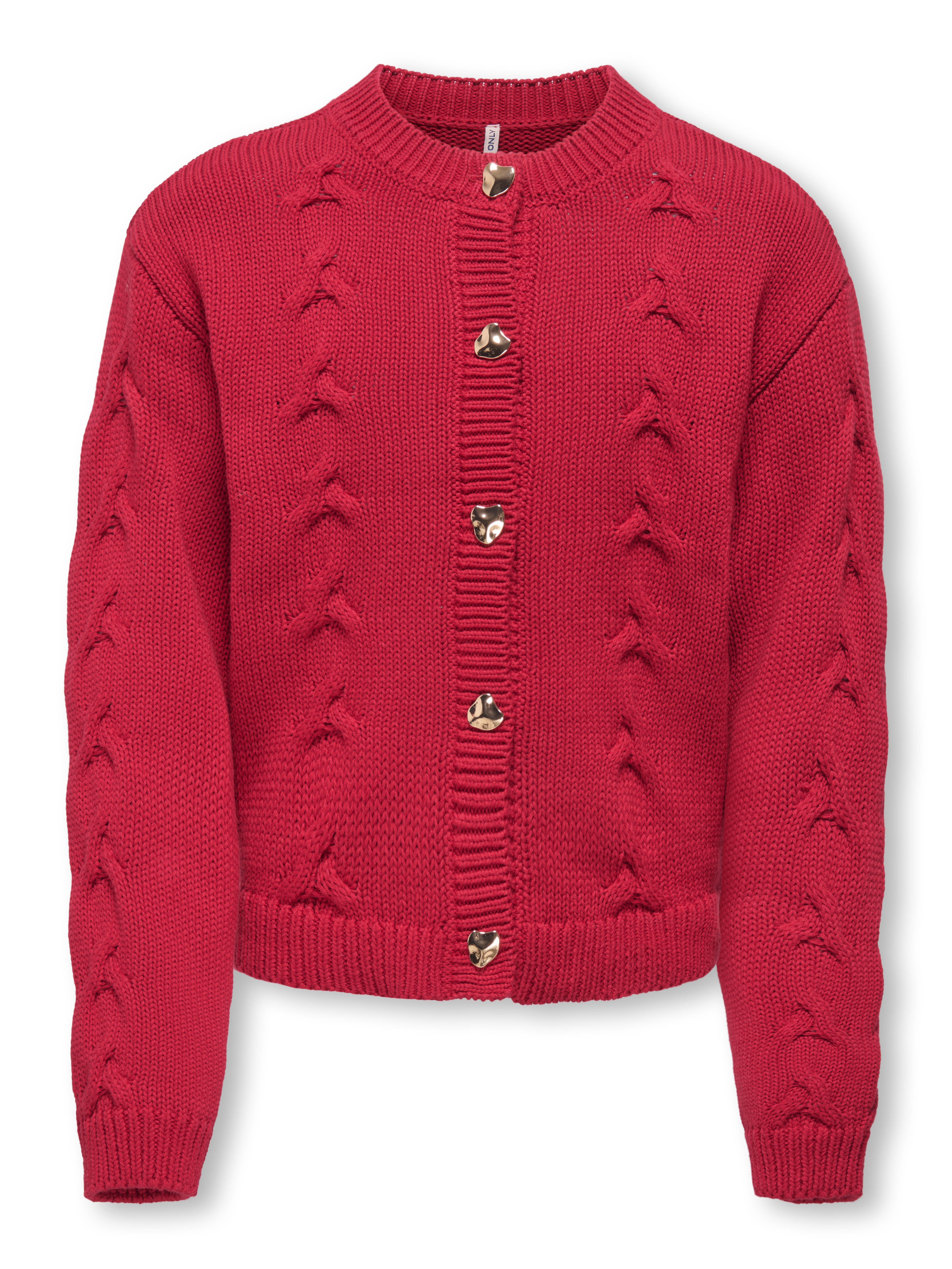 KIDS ONLY Strickjacke KOGPEPPE LS CABLE CARDIGAN KNT Baumwolle – Bild 5 von 5