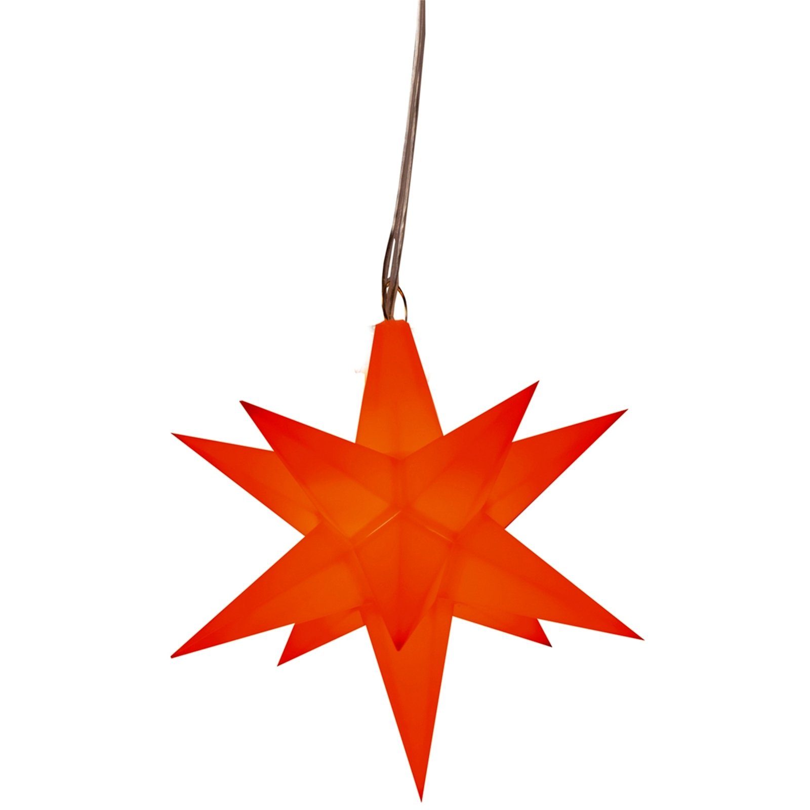 LED Rot Holz-Glas-Design Stern HGD Weihnachtsstern Adventsstern