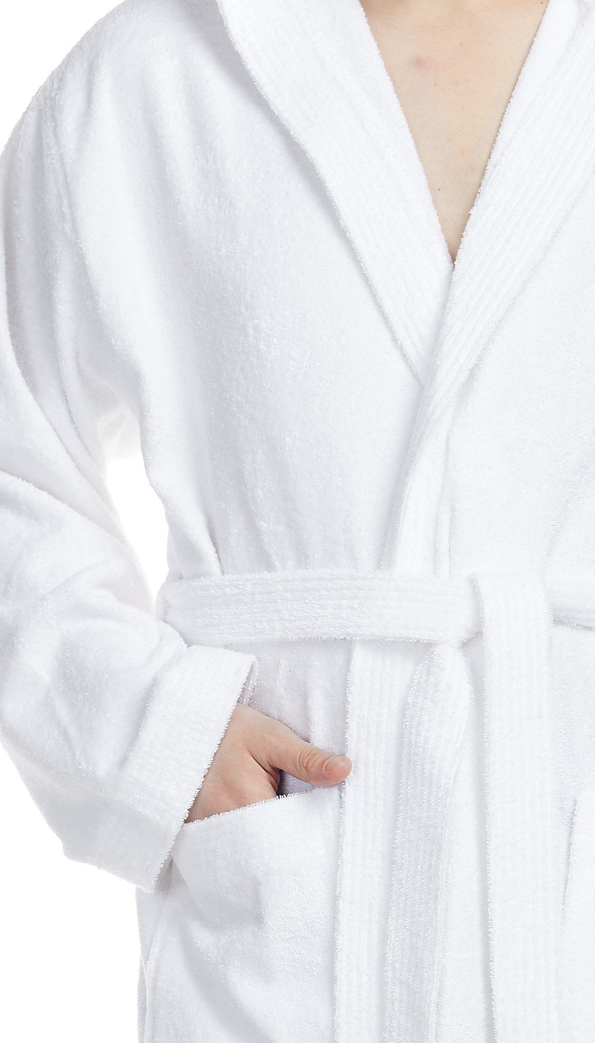 Arus Herrenbademantel Pacific, waden lang, mit Kapuze, 100% Baumwolle, für Spa & Zuhause, 100% Baumwolle, Kapuze, Gürtel, mit Kapuze, wadenlang, 100% Baumwolle