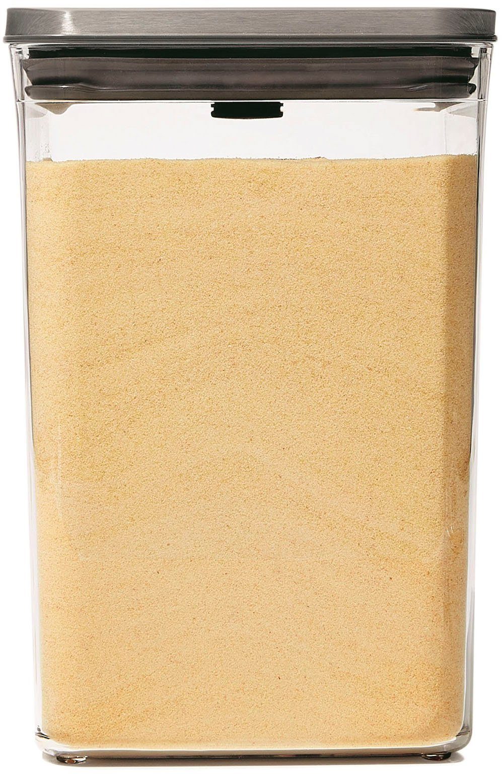 OXO SteeL Vorratsdose, Edelstahl, Kunststoff, (1-tlg), GROSSES QUADRAT MITTEL - 4.2L