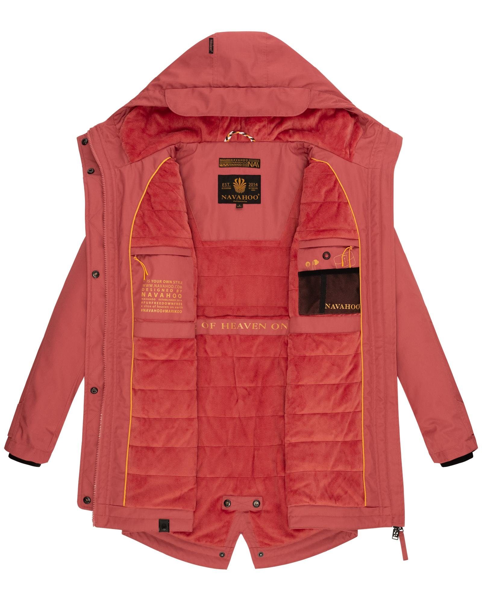 Navahoo Parka Brinjaa Modischer Winter Kurzmantel mit zahlreichen Taschen