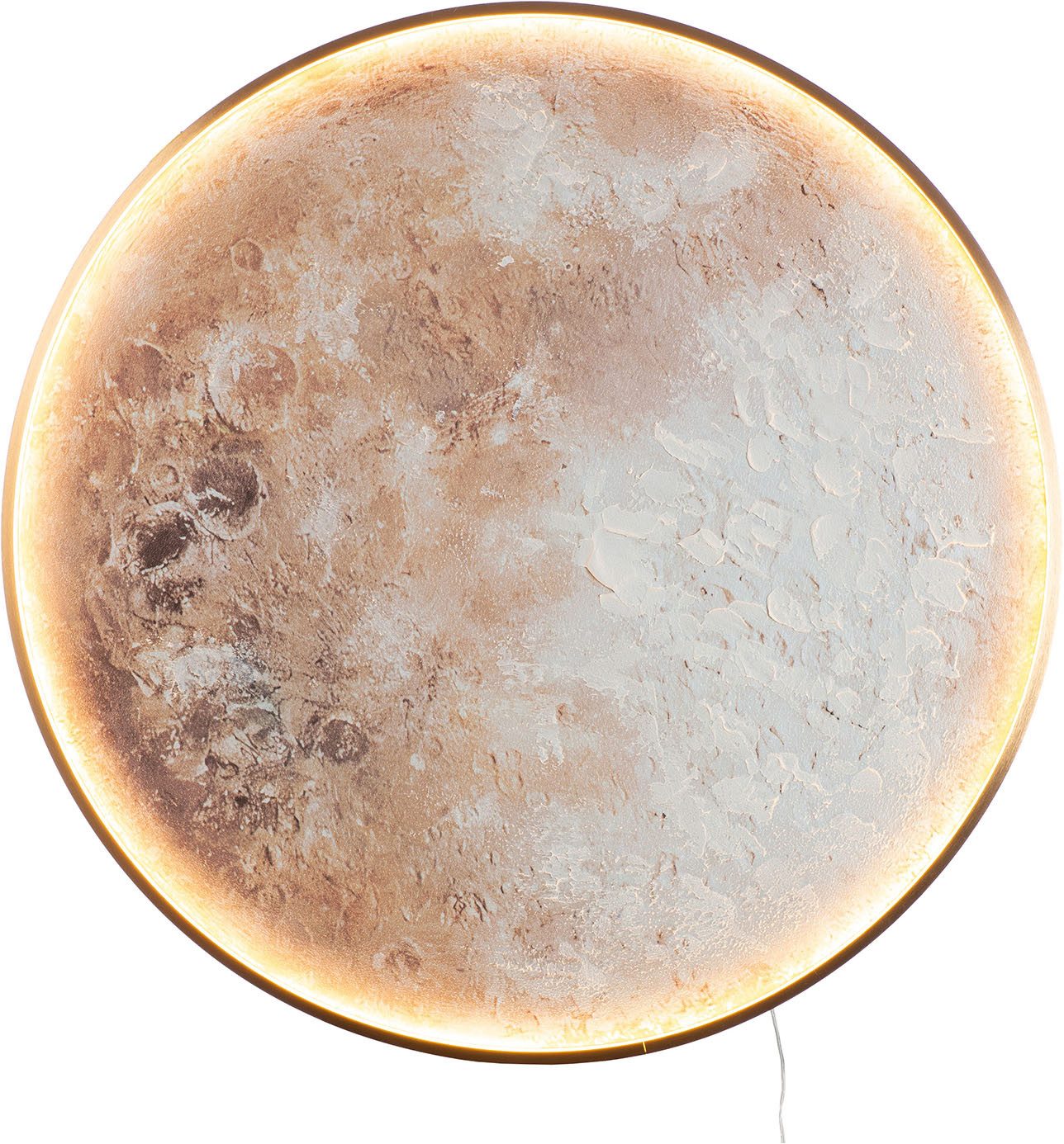 GILDE Metallbild Bild rund Moon, Weltraum (1 St)