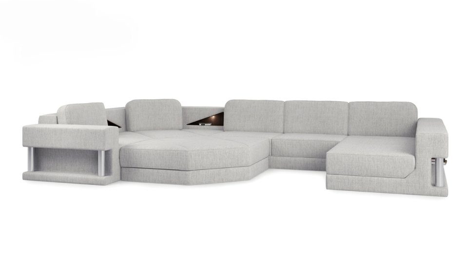 JVmoebel Ecksofa Modern Ecksofa Couch Polster Wohnlandschaft Design Leder Sofa