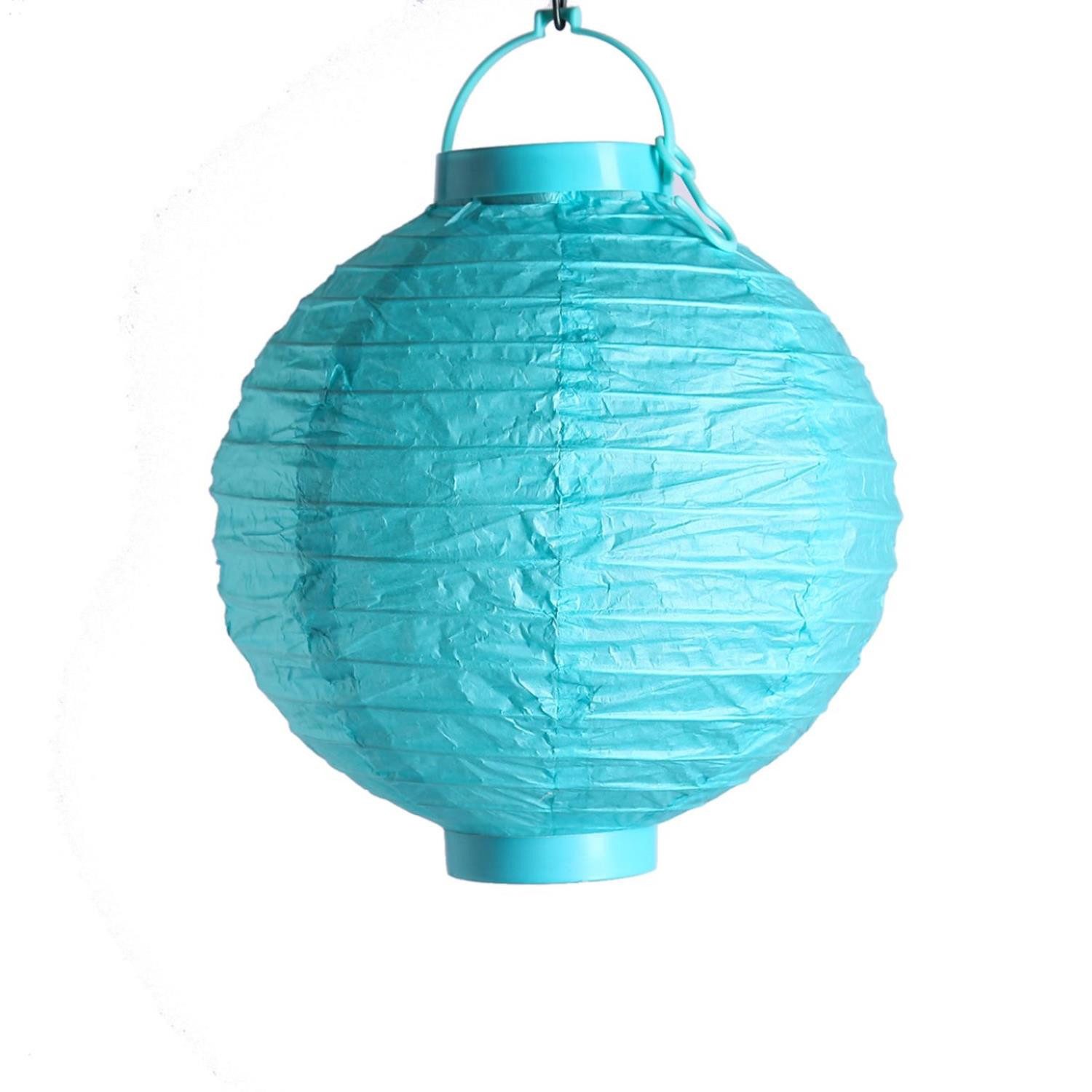 MARELIDA LED Lampion LED Lampion kaltweiße LED D: 30cm Kugel Laterne Partylampion türkis, kaltweiss (5300K bis 6000K)