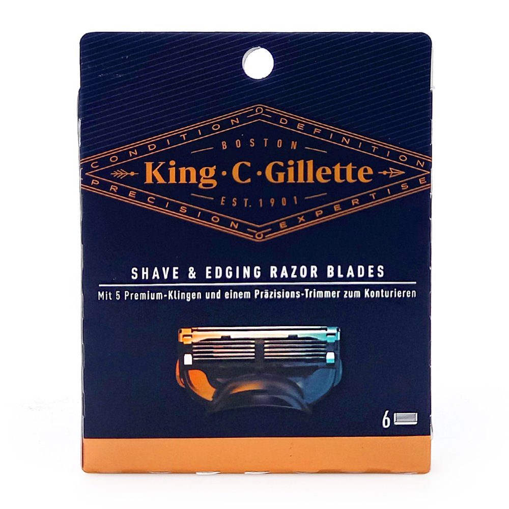5 King 6er Gillette Rasierklingen, C. Fusion Pack Gillette Rasierklingen