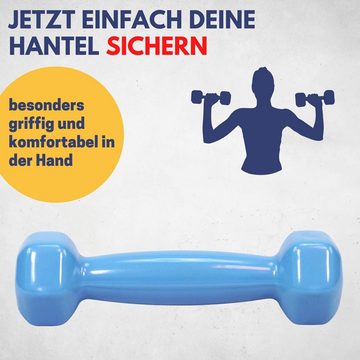 Best Sporting Gymnastikhantel Vinyl Hantel 0,5-1,5 kg I Hanteln in Hellblau oder Anthrazit, besonders solide und geruchsneutral