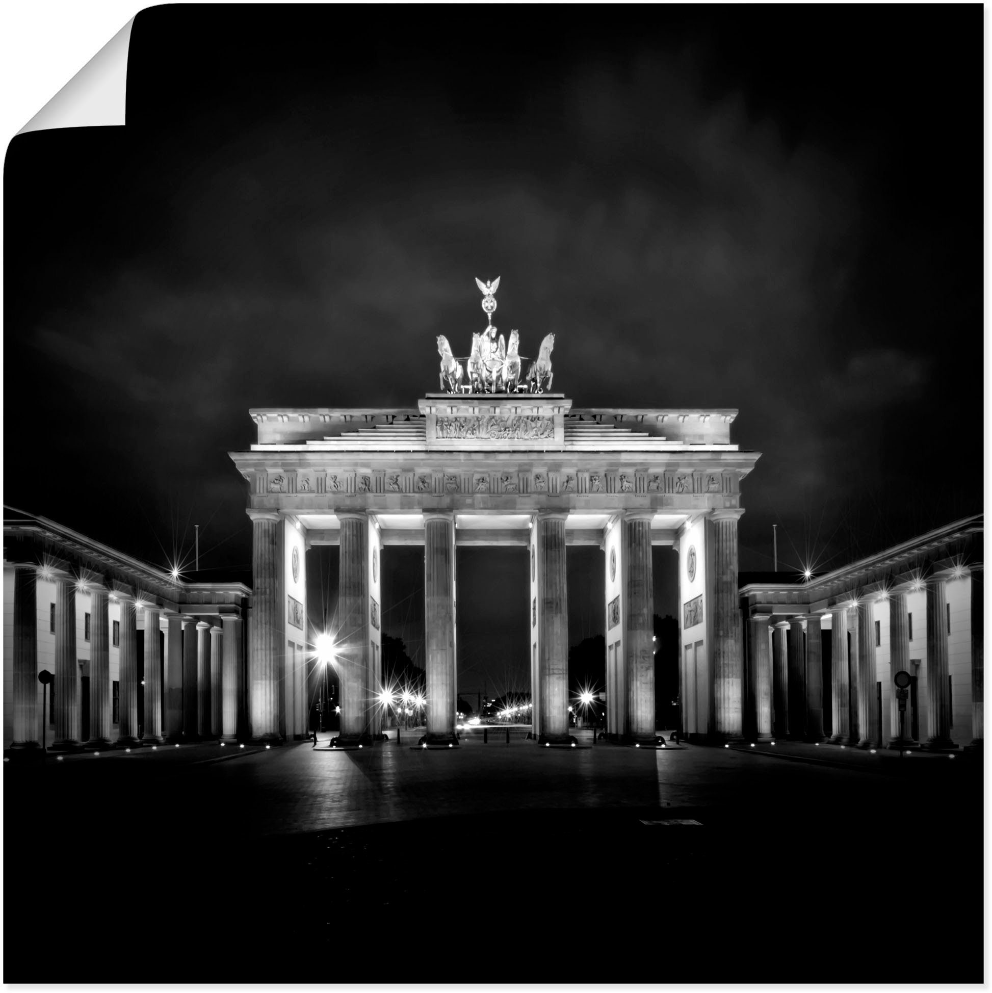 Artland Wandbild Berlin Brandenburger Tor in Alubild, versch. Größen St), Gebäude Leinwandbild, I, als (1 oder Poster Wandaufkleber
