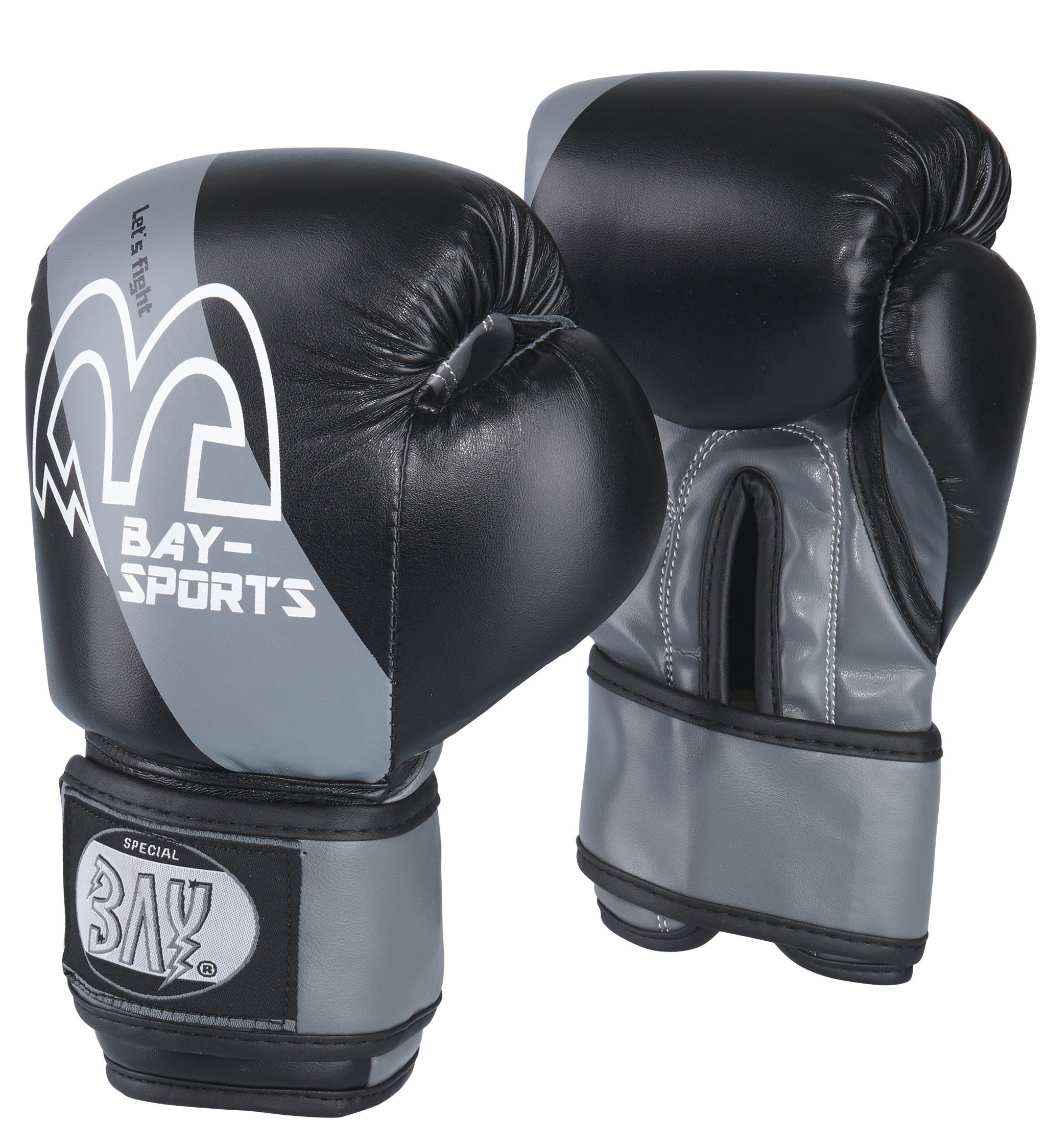 BAY-Sports Boxhandschuhe Mini Fighter Kinderboxhandschuhe Kinder grau