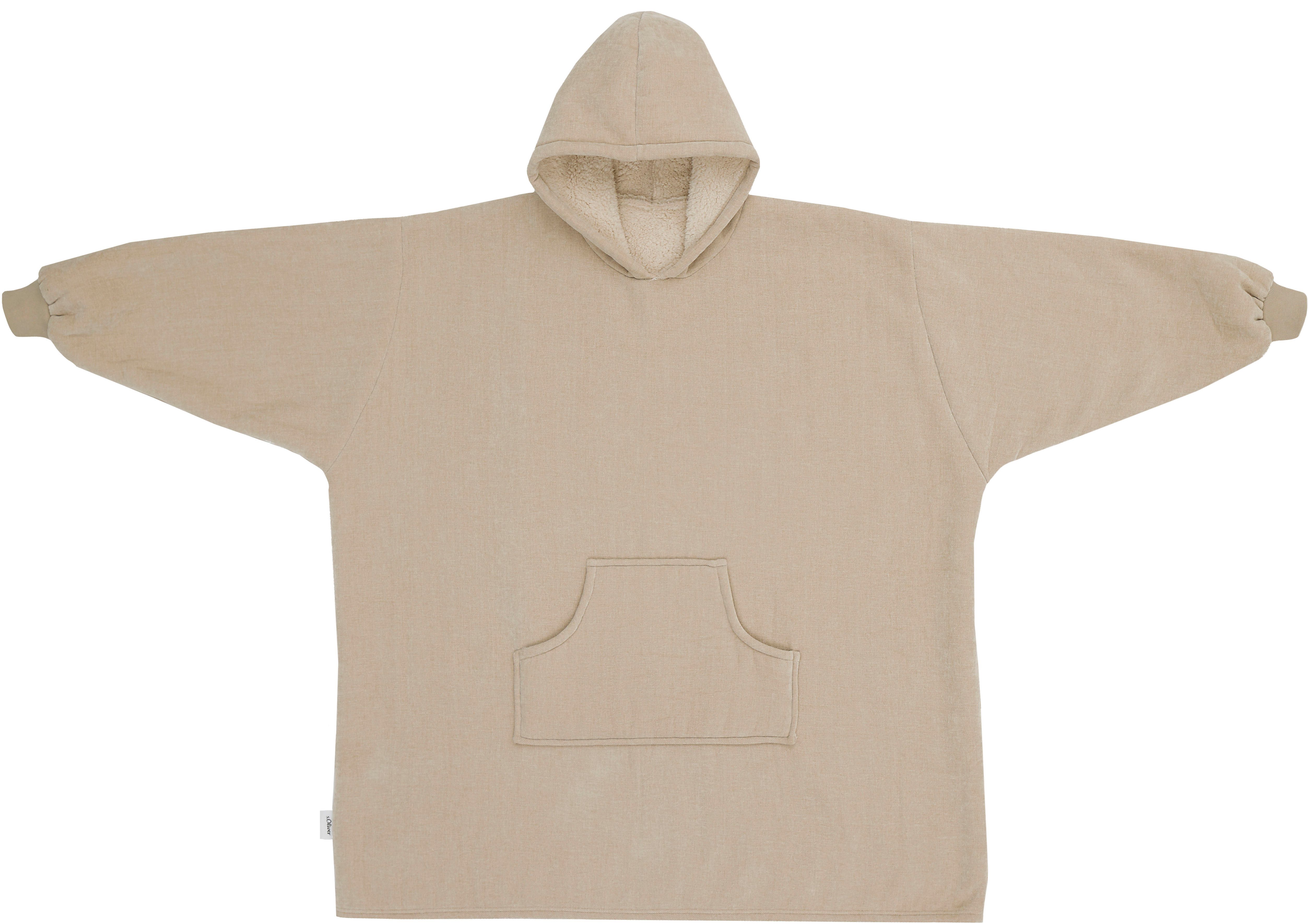 Wohndecke s.Oliver Lounge Hoodie, s.Oliver, mit Kapuze, Ärmeln und Tasche