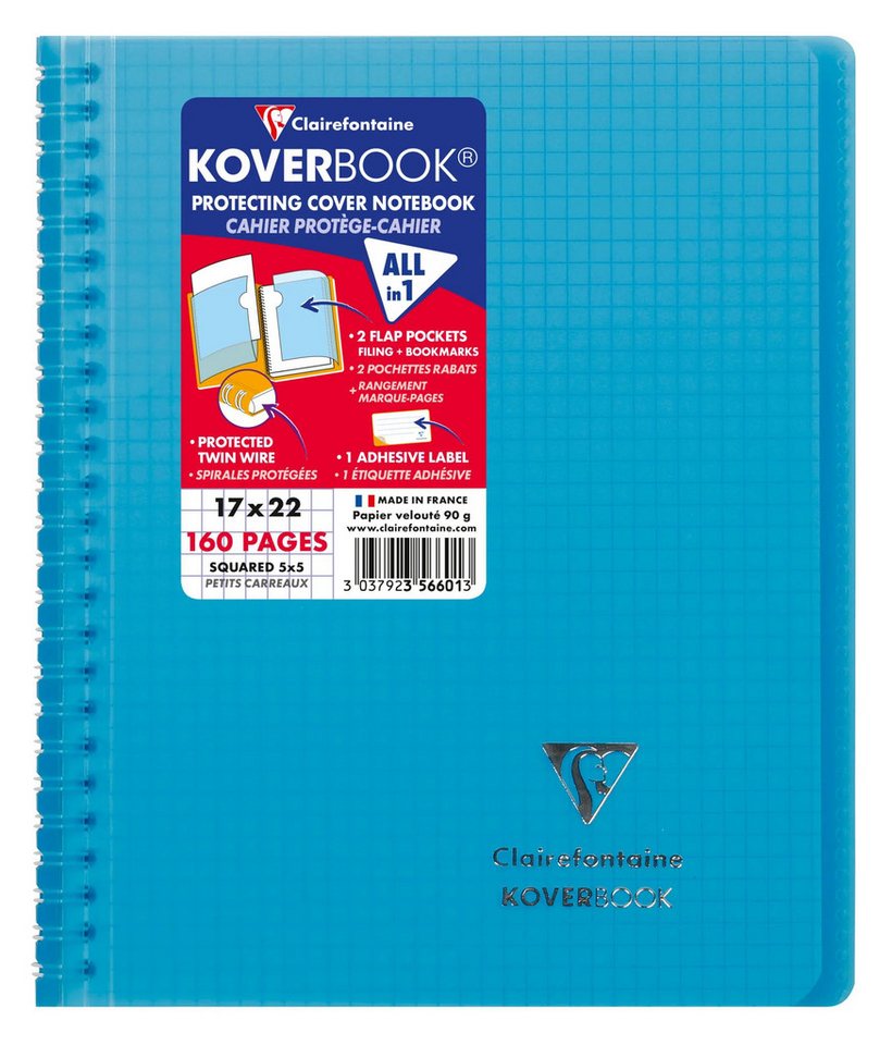 Thumbnail - CLAIREFONTAINE Notizheft 20x Doppelspiralblock 17x22cm, 80 Blatt Farben Sortiert 356601C