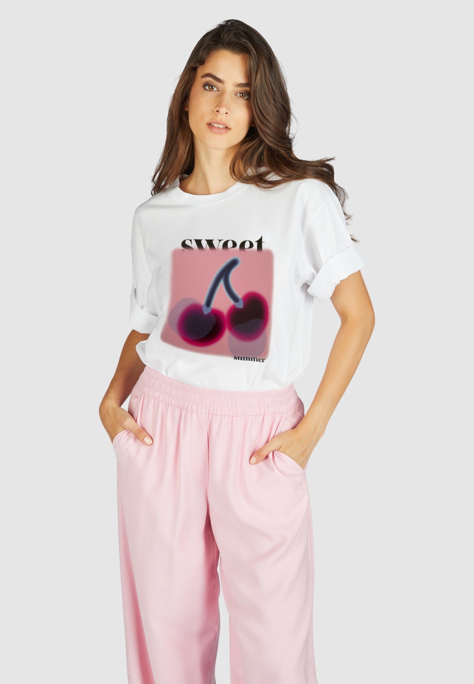 MARC AUREL T-Shirt mit "Cherry"-Print