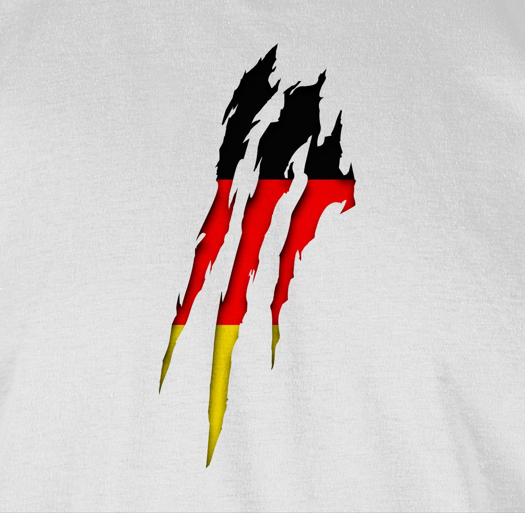 Länder Weiß 2 T-Shirt Shirtracer Wappen Krallenspuren Deutschland