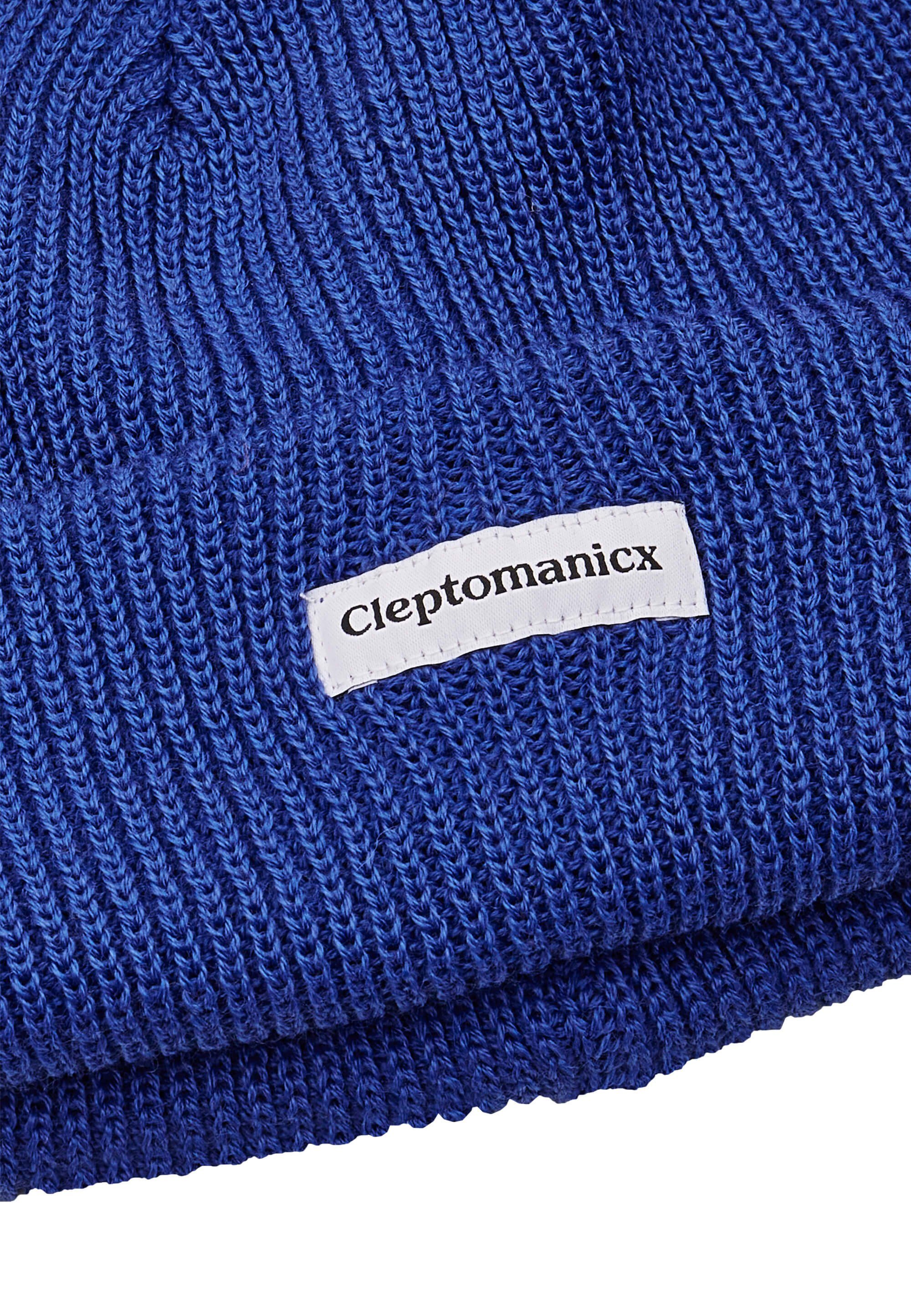 Cleptomanicx Beanie blau in Design modischem Shortie 2