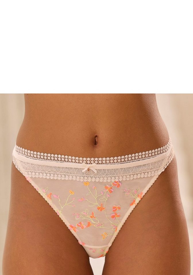 LASCANA Tanga Jasmin in floraler Optik