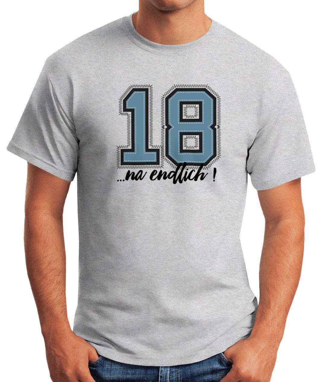 MoonWorks Print-Shirt Herren T-Shirt Geburtstag endlich günstig online kaufen