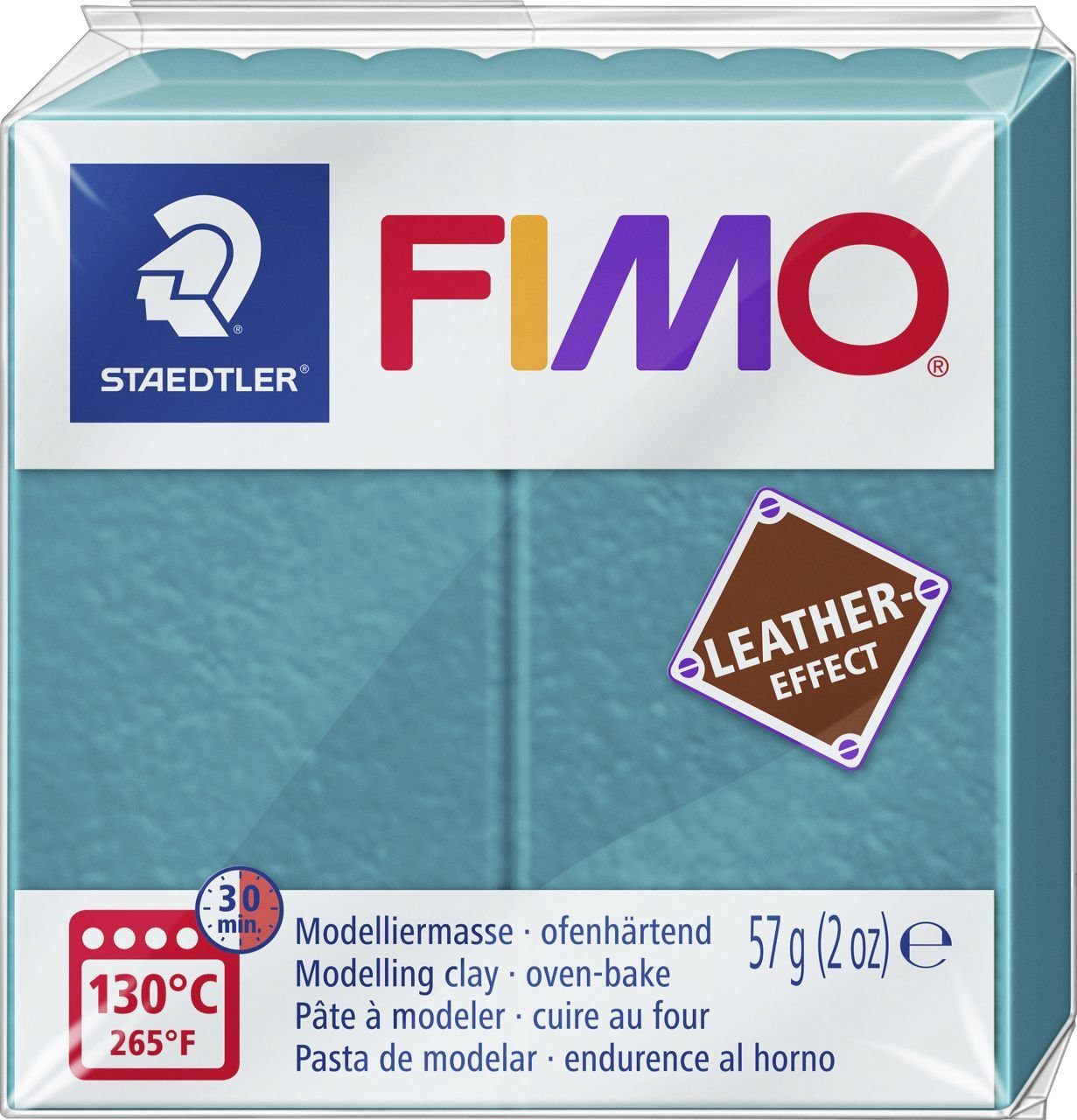 STAEDTLER Bastelnaturmaterial FIMO leather-effect lagune 57 g