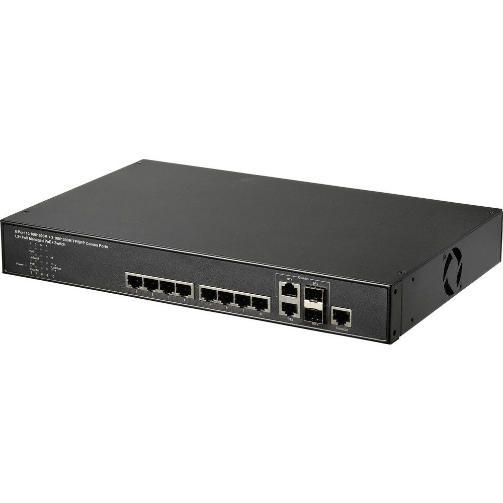 Renkforce RF-MSW-600 Netzwerk Switch RJ45/SFP+ 8 + 2 Port 1 GBit/s Po Netzwerk-Switch