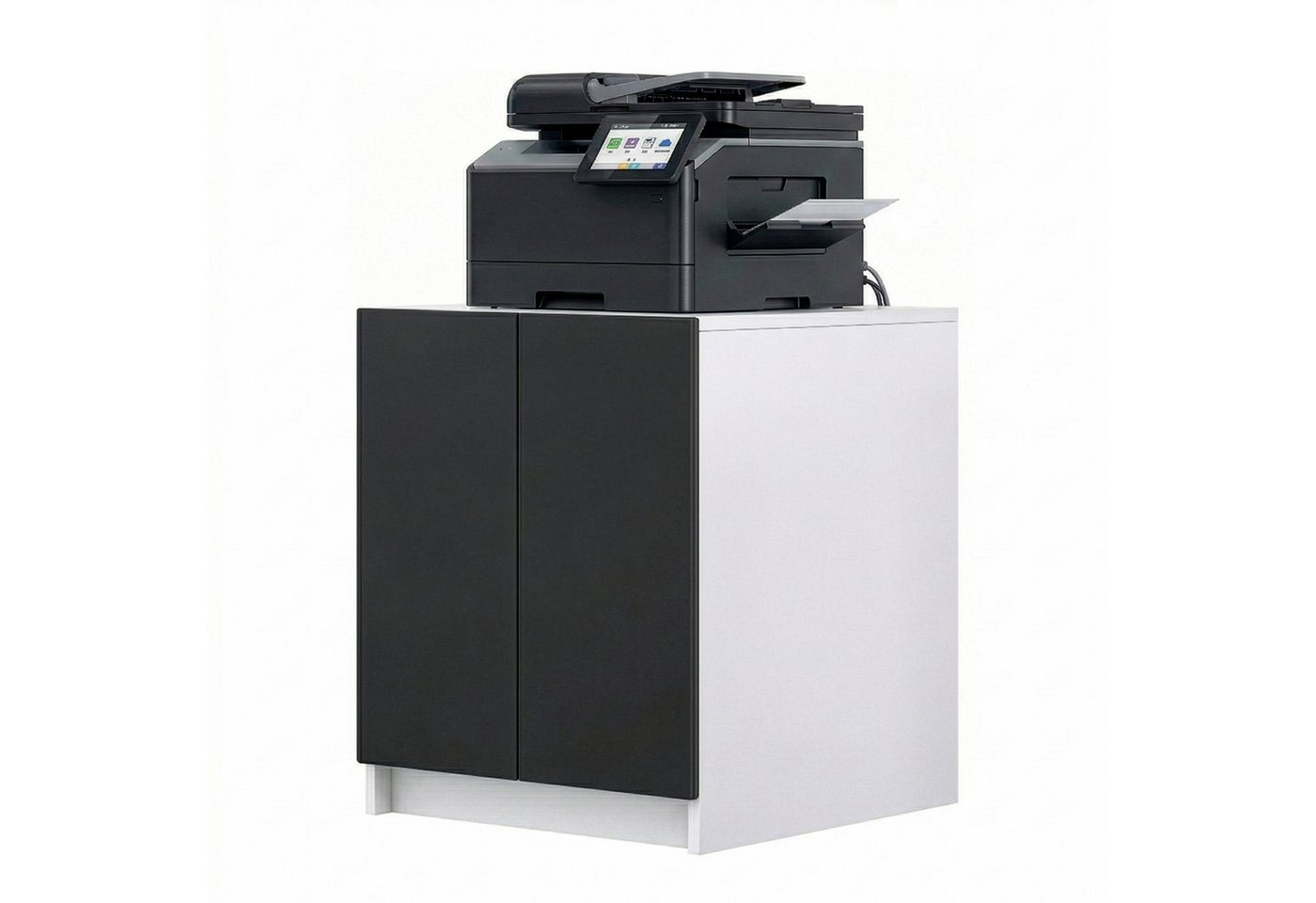 InnoFurn Aktenschrank Elona Druckerkommode (Druckerkommode, Extra Tief für Drucker) Druckerschrank Soft-Close & Push-to-Open, Made in Germany