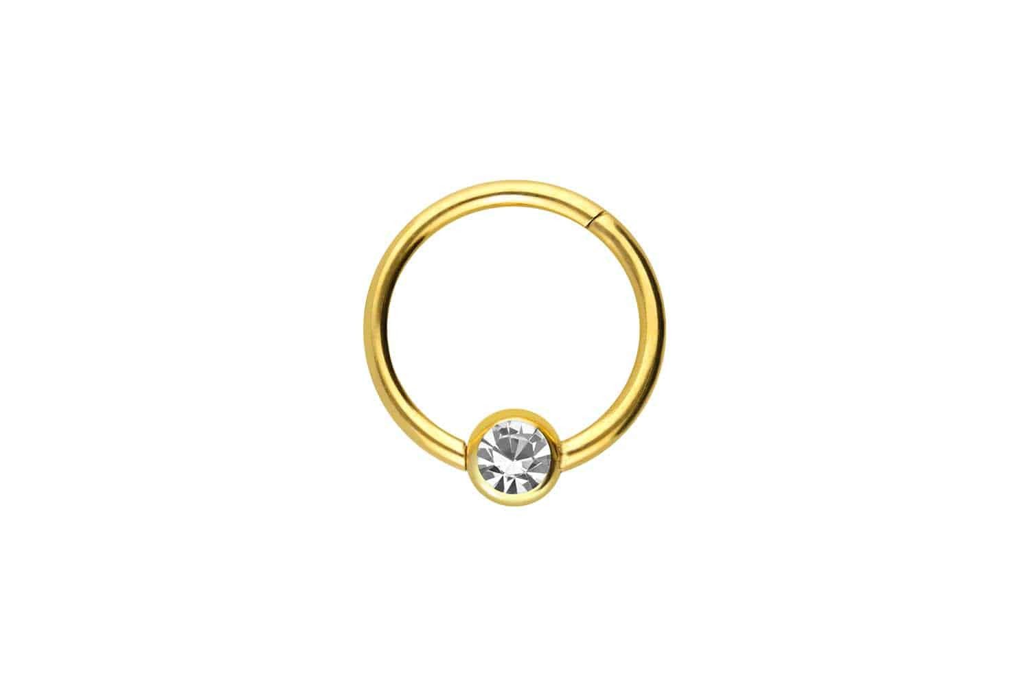 Nasenpiercing Chirurgenstahl Segmentring Clicker KRISTALL Ohrpiercing Septum Nase