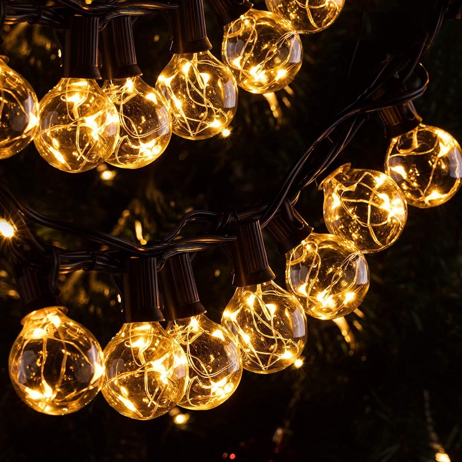 40 LED Kugel Lichterkette Garten Außen Outdoor Beleuchtung Lampe Party Licht DE