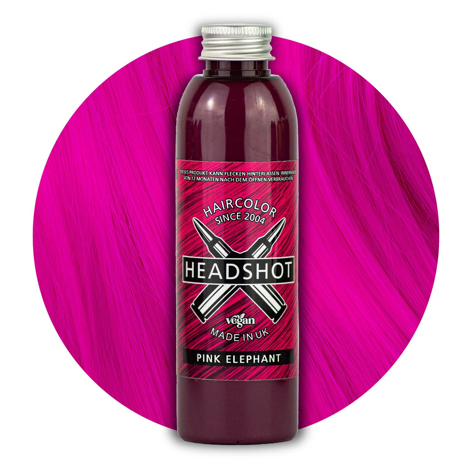 Haartönung Headshot Haartönung vegane Haarfarbe Pink Elephant 150 ml, Packung, Chemikalien