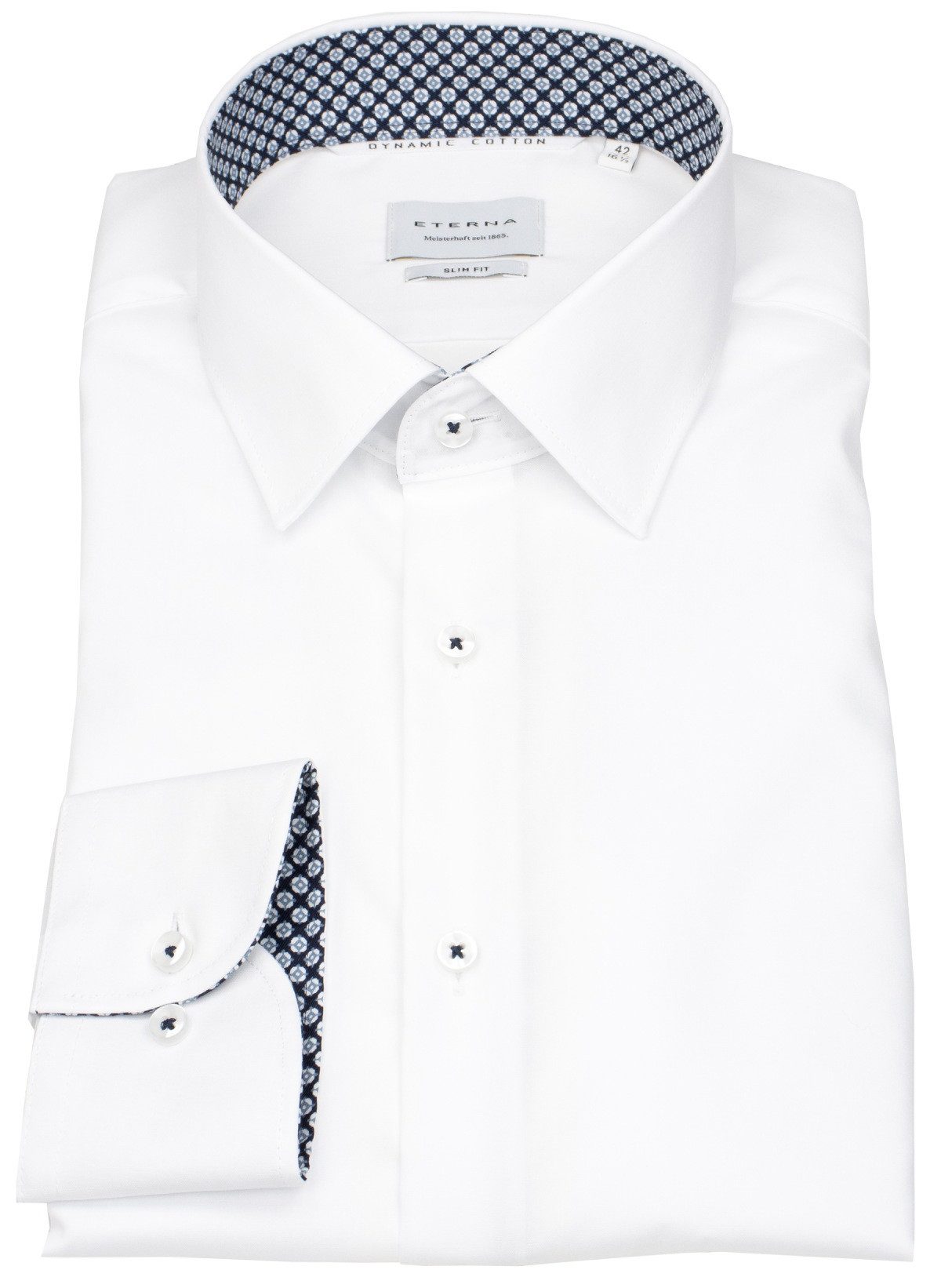 Eterna Businesshemd Slim Fit extra langer Arm stark tailliert bügelfrei
