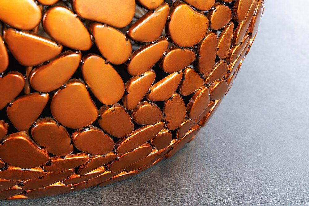 Mosaik-Design STONE · handmade · Couchtisch (Einzelartikel, · · 75cm MOSAIC rund Wohnzimmer riess-ambiente 1-St), Metall kupfer