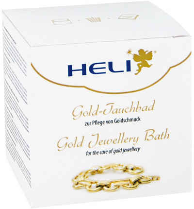 HELI Gold-Tauchbad, 141278 Schmuckreiniger (enthält ein Tauchsieb sowie zusätzlich ein Mikrofaserpflegetuch)
