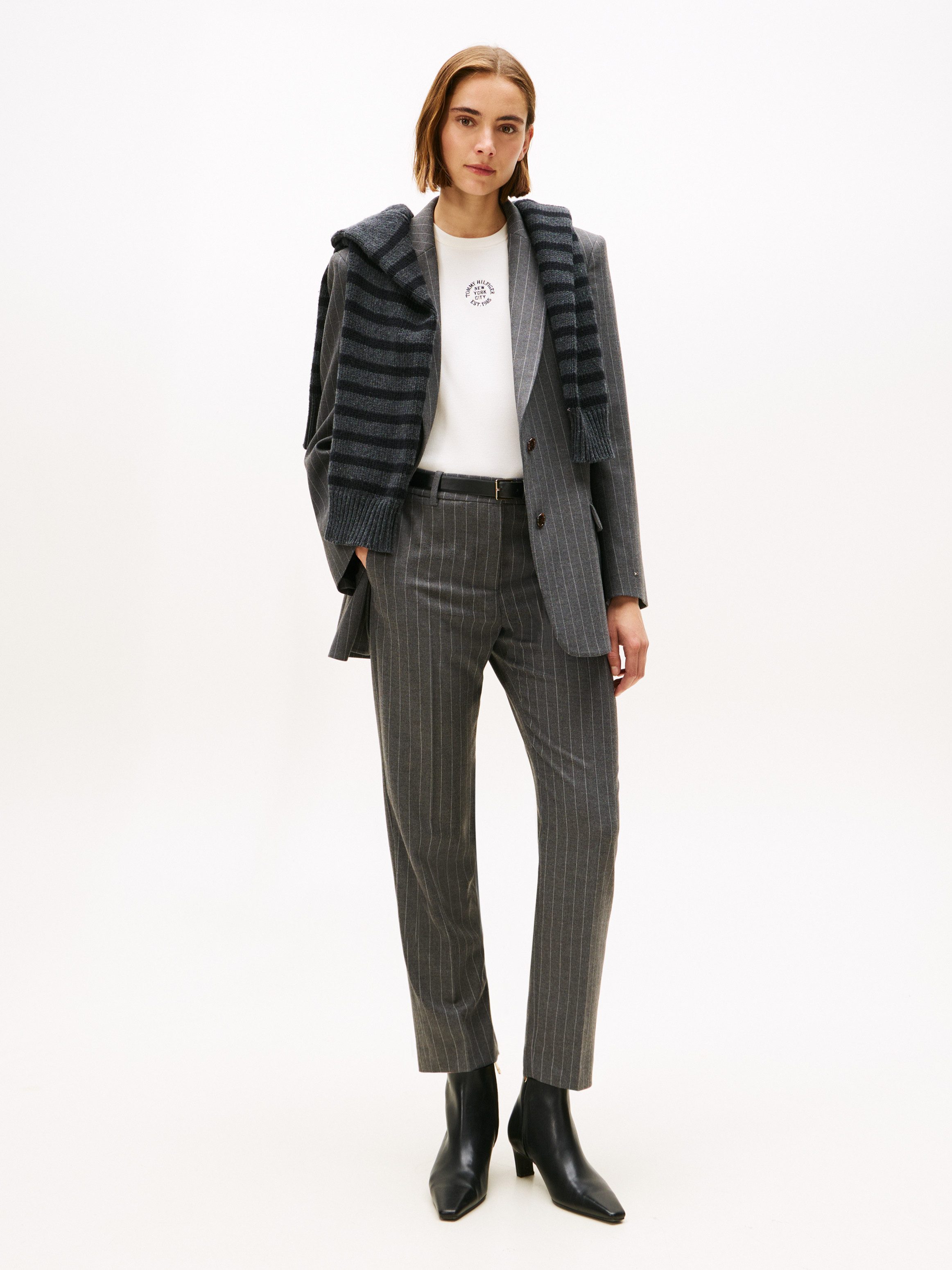 Tommy Hilfiger Webhose PINSTRIPE SLIM STRAIGHT PANT mit Nadelstreifen