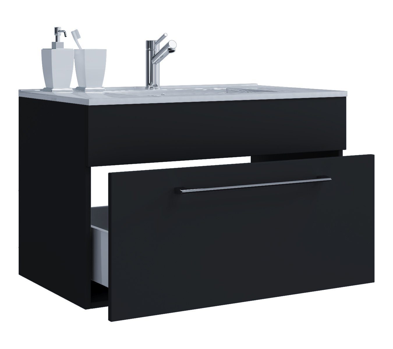 VCM Waschtisch 2tlg-Badinos1SB 50x60x46cm (Set, 2-St., 1x Unterschrank 1x Waschbecken)