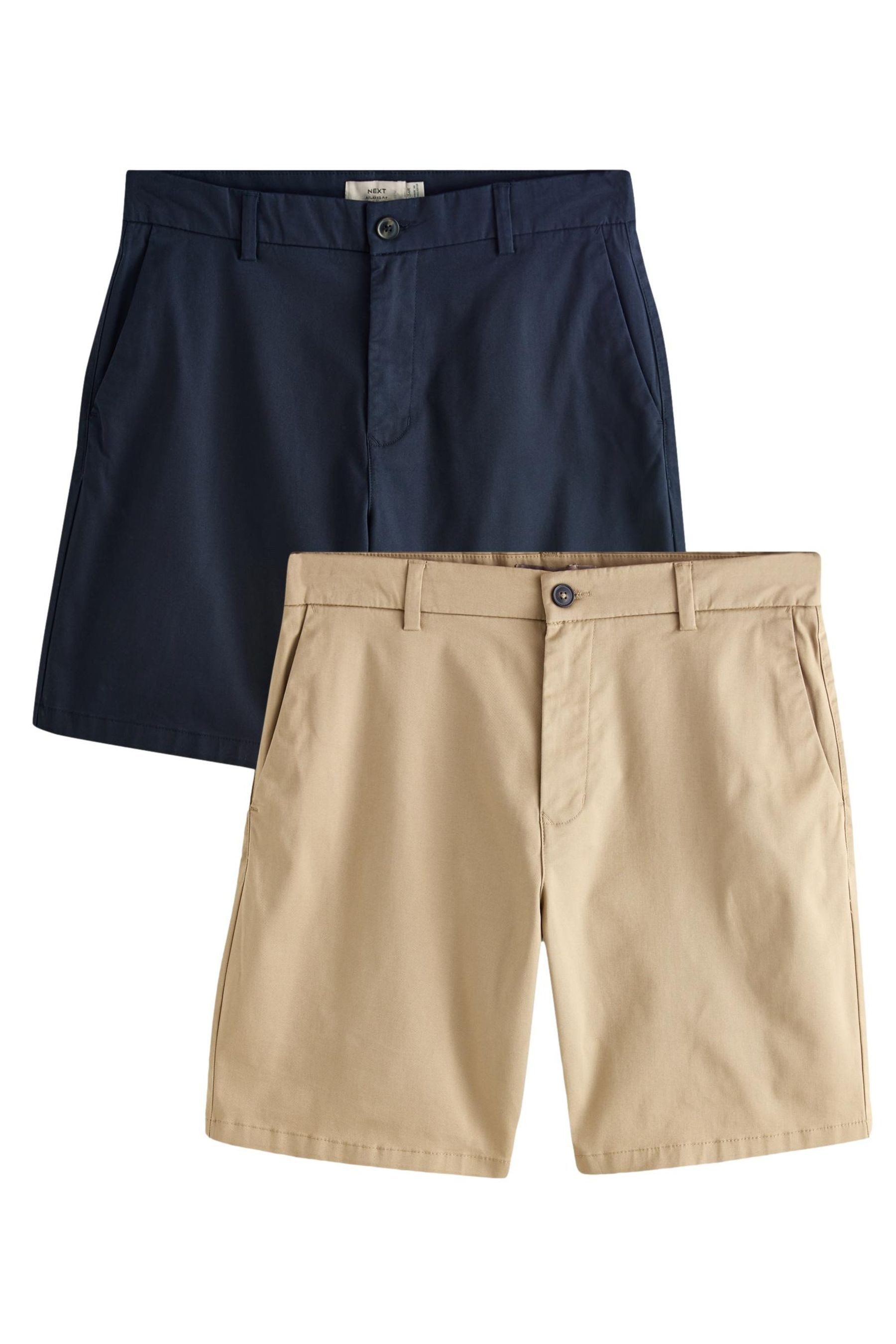 Next Shorts Stretch-Chinoshorts im Relaxed Fit, 2er-Pack (2-tlg)