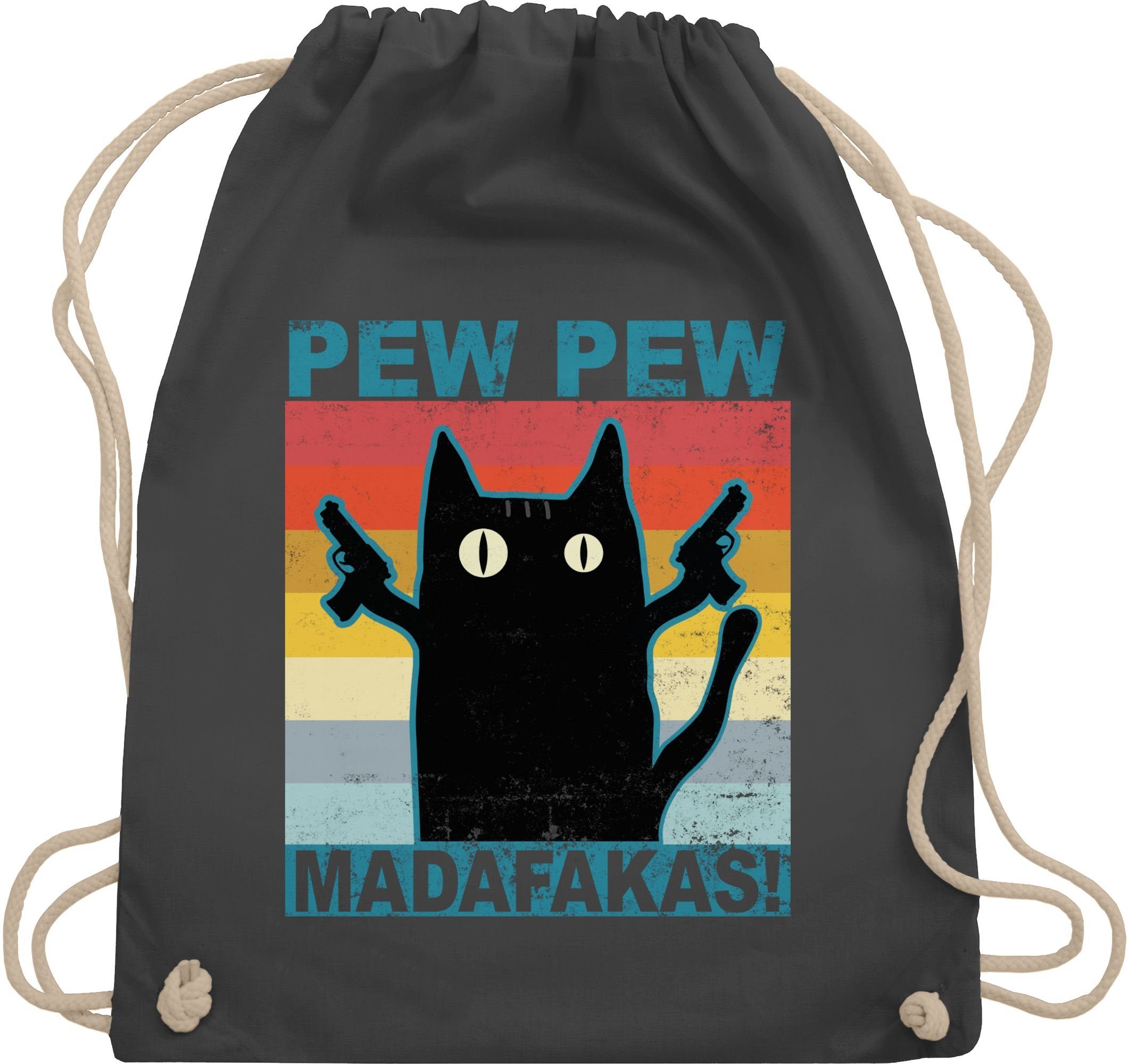 Shirtracer Baumwolltasche „Pew Pew Madafakas“ – Statement-Beutel 42x38 Cm, 100% Baumwolle
