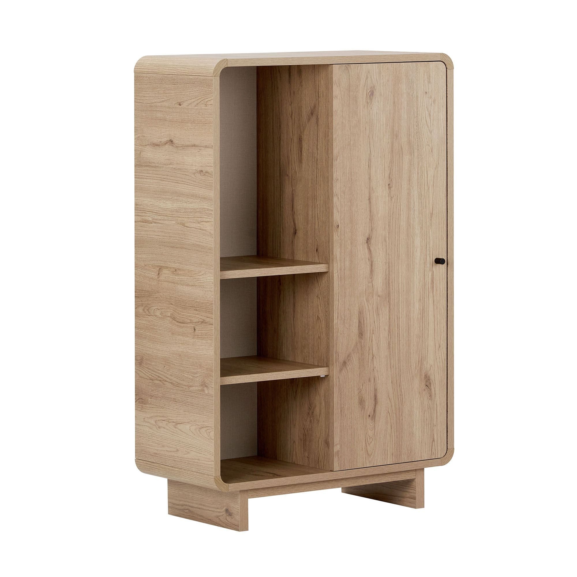 Skye Decor Mehrzweckschrank Japandi Deko (1-St) Breite 70 cm, offene Ablagefächer und geschlossener Stauraum