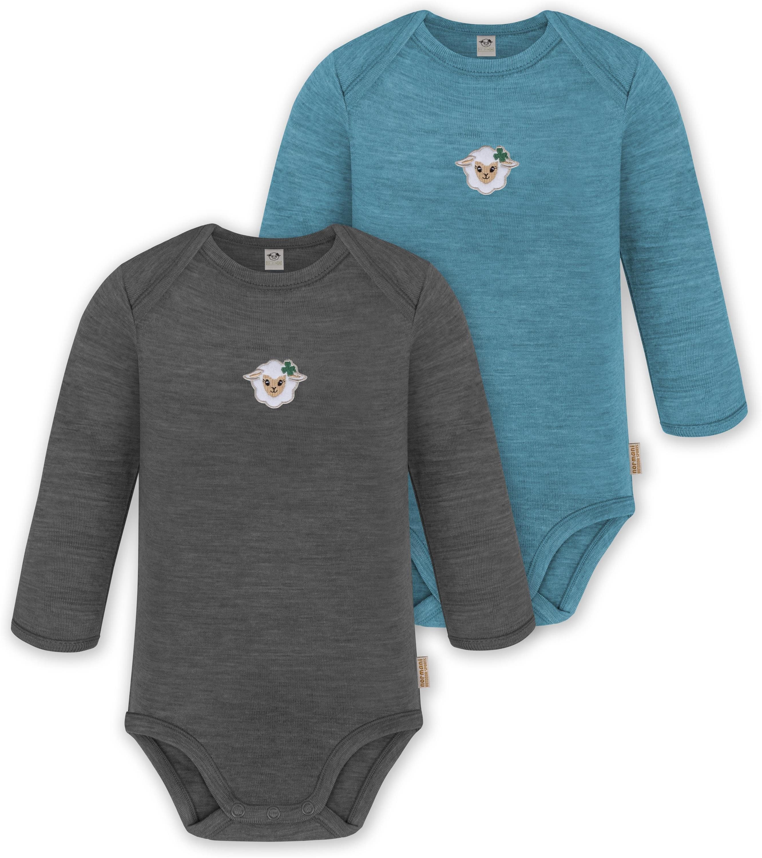Langarmwickelbody 2er Pack Baby Merino Body Langarm Auckland