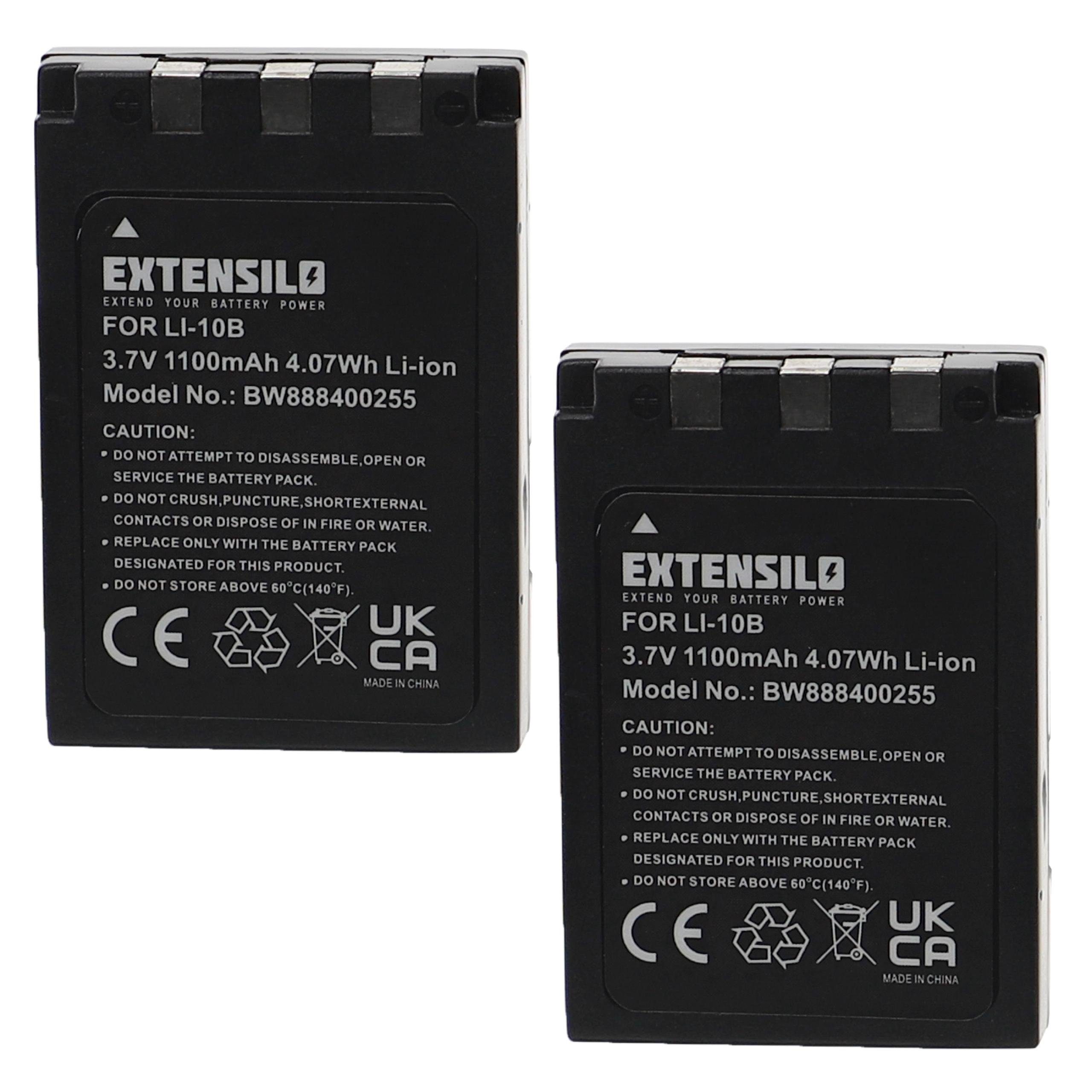 Extensilo passend für Olympus u10 Digital, u15 Digital, u20 Digital, u25 Kamera-Akku 1100 mAh