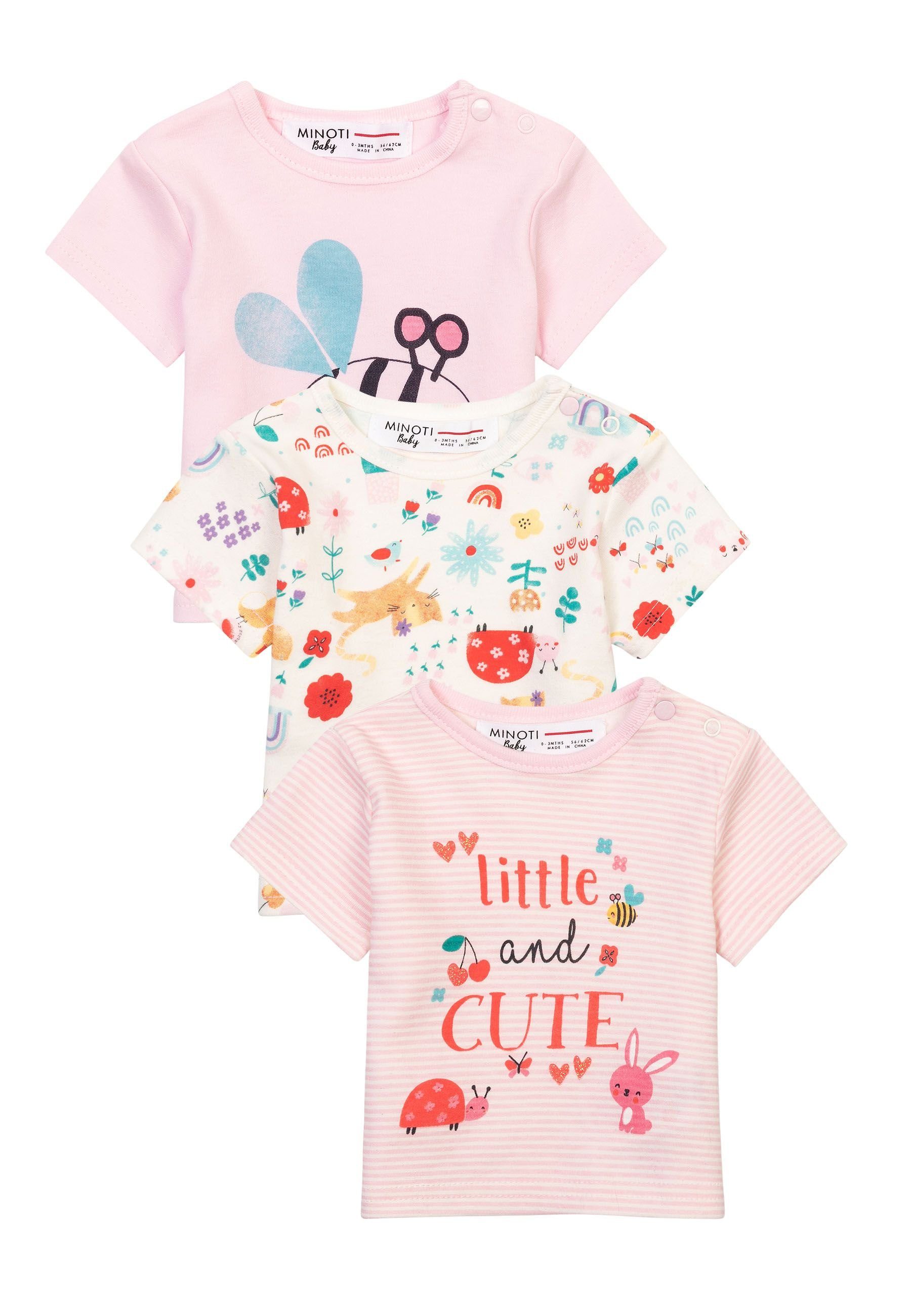 Rosa T-Shirt 3er-Pack T-Shirts (0-12m) MINOTI