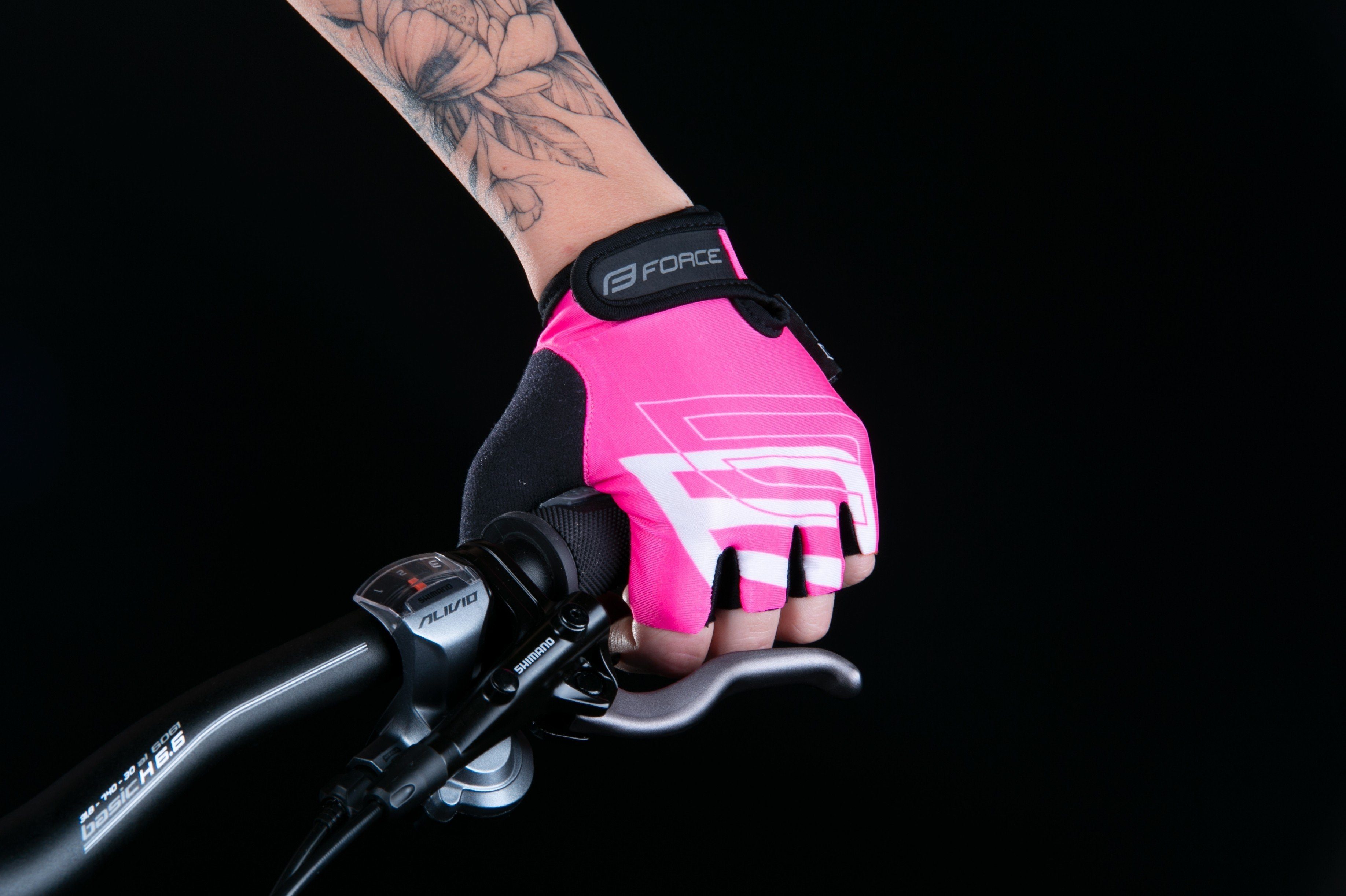 SPORT Handschuhe FORCE Fahrradhandschuhe pink FORCE