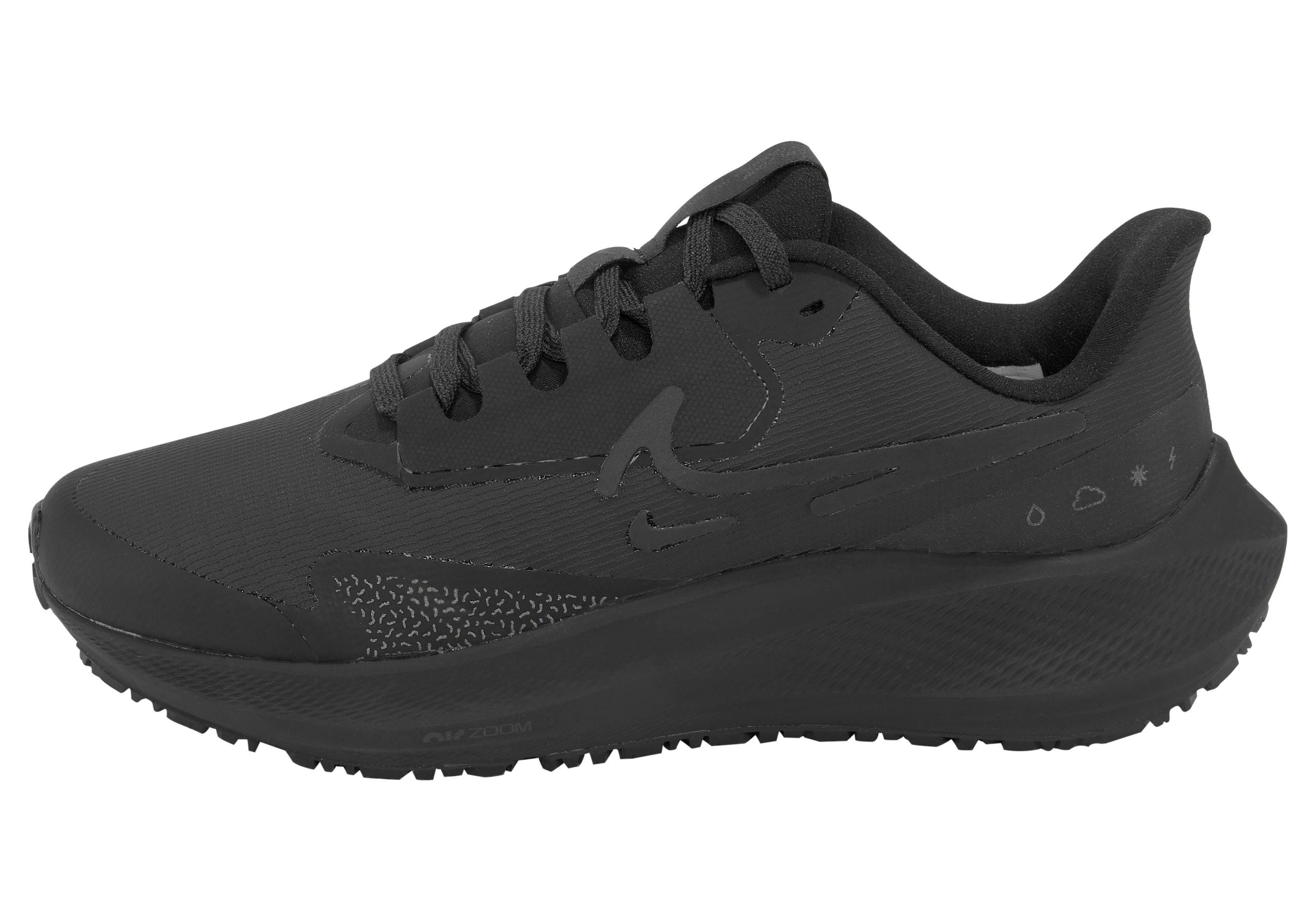 Nike AIR ZOOM PEGASUS 39 BLACK-BLACK-OFF-NOIR-DK-SMOKE-GREY WEATHER Laufschuh SHIELD