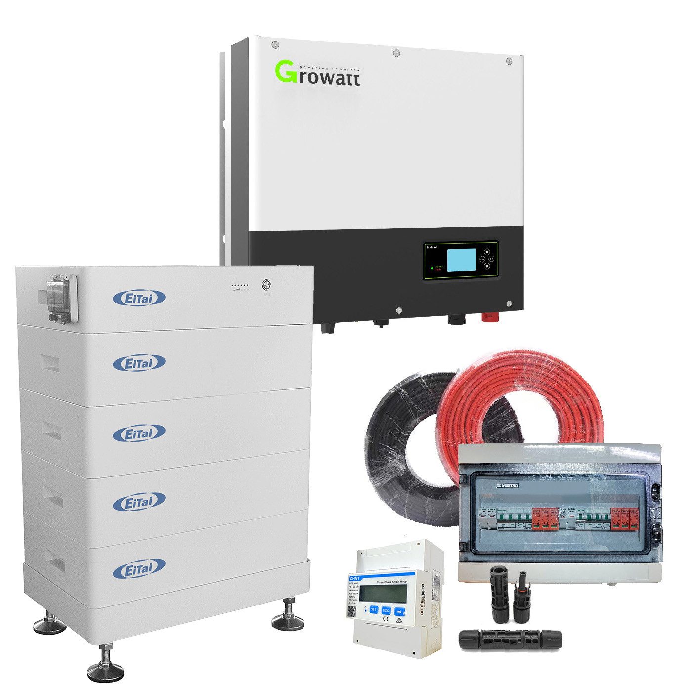 Hyrican Solaranlage 10 KWp Zubehör-Set ohne Solarmodule, Blitzschutz- & Überspannungsschutz, ohne Montagekit und Module