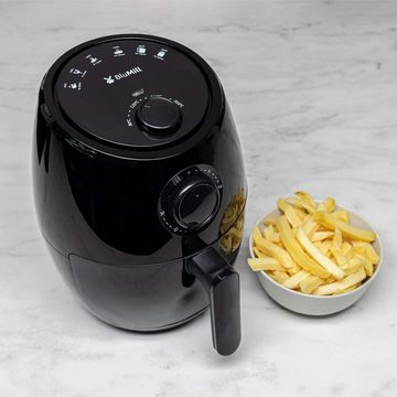 BluMill Heißluftfritteuse Mini AirFryer Perfekt für 1 oder 2 Personen, 1000,00 W, mit 2L FassungsvermögenTimer und Einstellbarer Temperatur bis zu 200°C