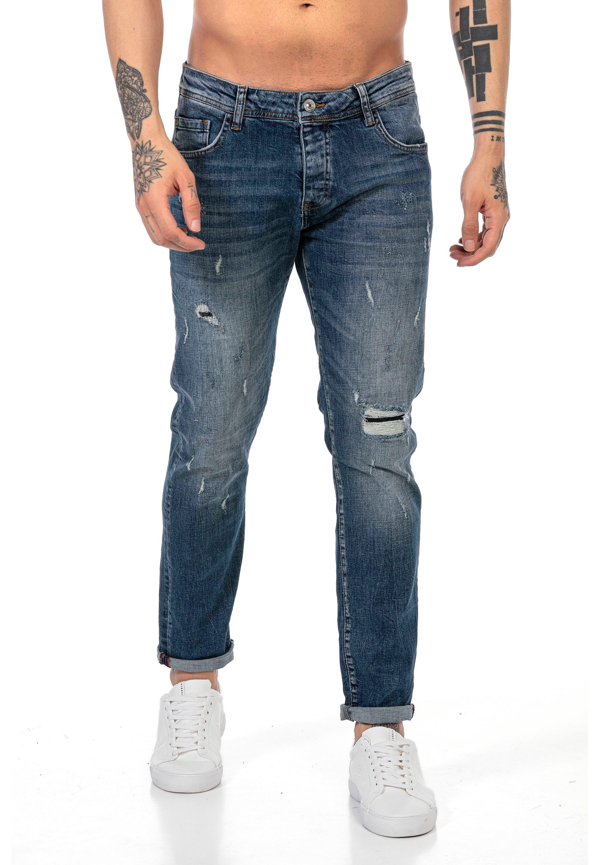 RedBridge Slim-fit-Jeans im Used Look mit modischen Details für Alltag und günstig online kaufen
