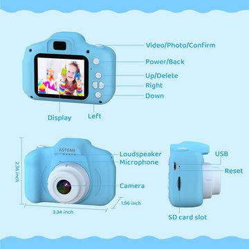 ASTGMI Kinderkamera (20 MP, 5x opt. Zoom, mit 1080PHD-Bildschirm,Multifunktionalen Features,Sicheren Materialien)