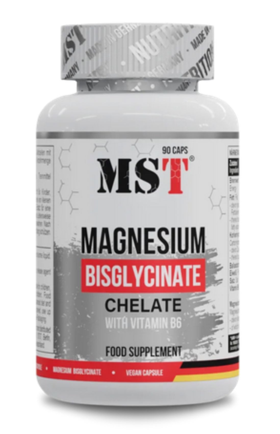 MST Nutrition MST NUTRITION Magnesium Bisglycinat 90 Kapseln Kapseln, 77 g, Magnesium Bisglycinate (Chelat)