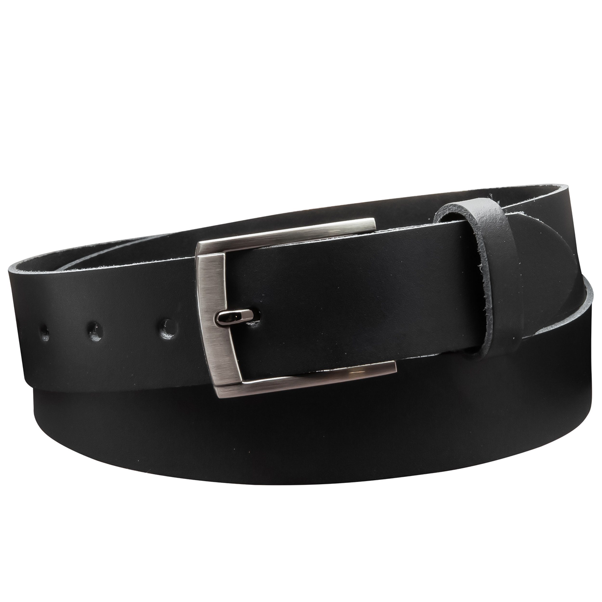 COLOGNEBELT Ledergürtel OM418-SL-Schwarz MADE IN GERMANY, Schwarz, Kürzbar, 100 % Echtleder, Unisex – Bild 3 von 5