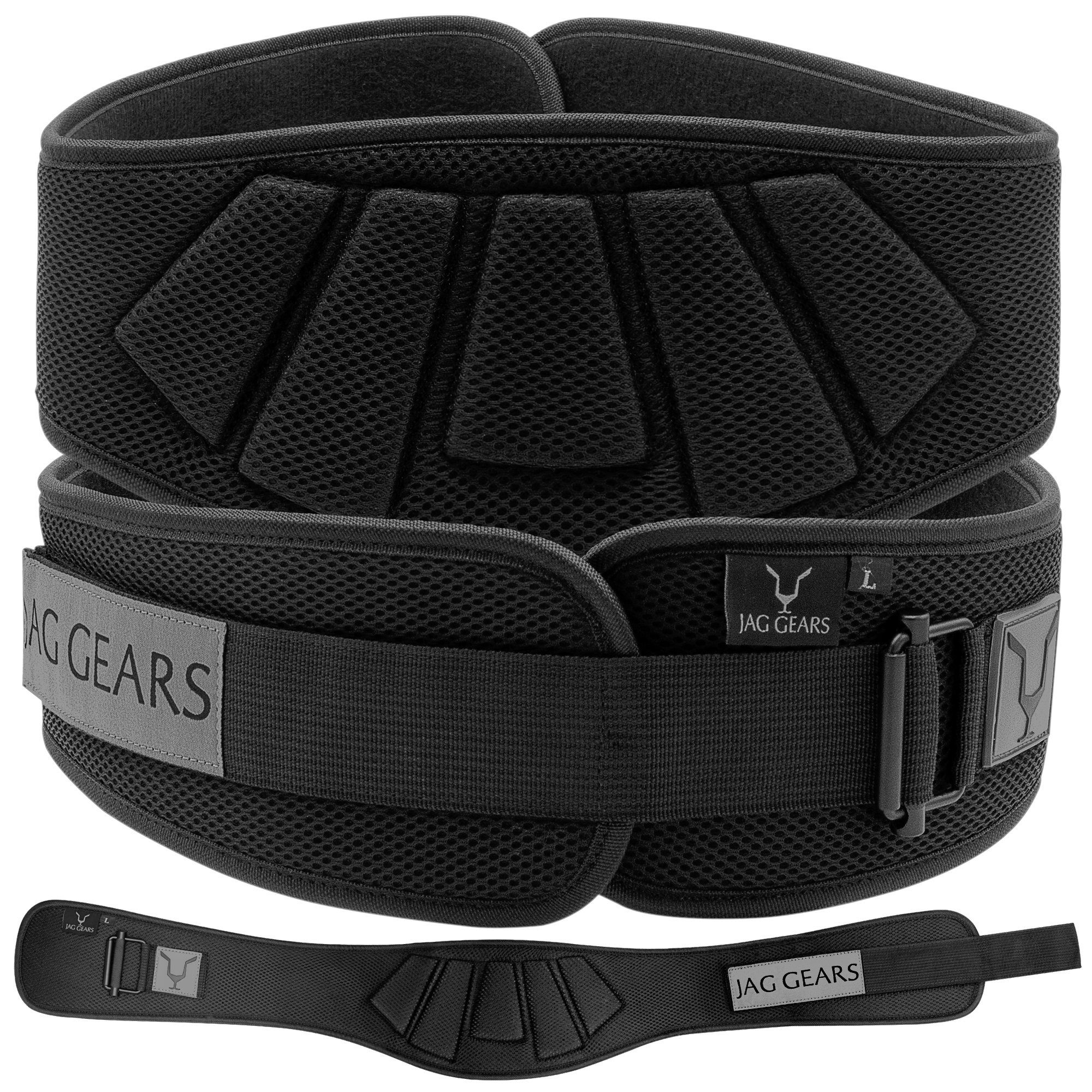 JAG GEARS Rückenbandage Gewichthebergürtel für Männer und Frauen, Workout-Rückenstützgürtel (1 x), gepolsterter Gewichtheber-Klimmzug-Fitnessgürtel