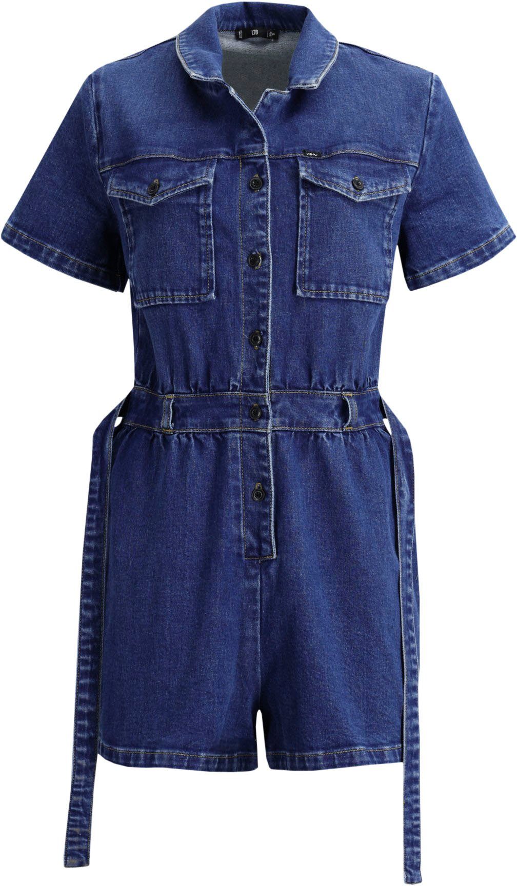 LTB Evalina in elastischer Jumpsuit wash finnea Denimqualität