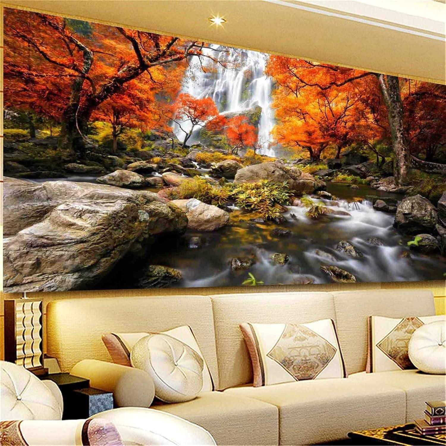 LuxusKollektion XXL-Wandbild Diamond Painting Wasserfall 5D XXL 150x60cm Wasserfälle 150x60cm