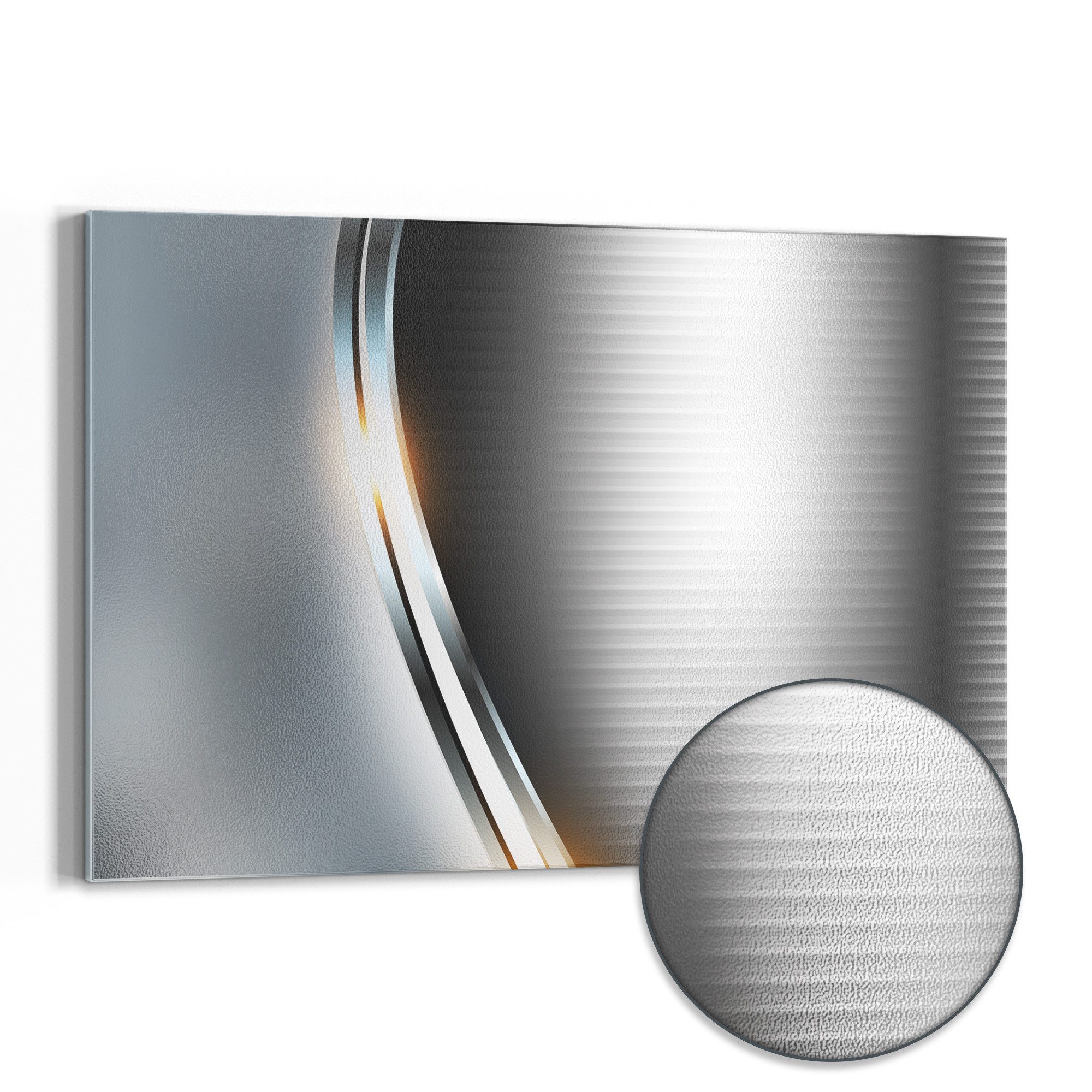 DEQORI Magnettafel 'Elegantes Vektordesign', Metall Whiteboard für alle Magnete, Magnetboard magnetisch